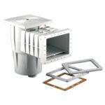 Скиммер пласт. 15 л, SKSC (бетон), кв.кр., 1 1/2"