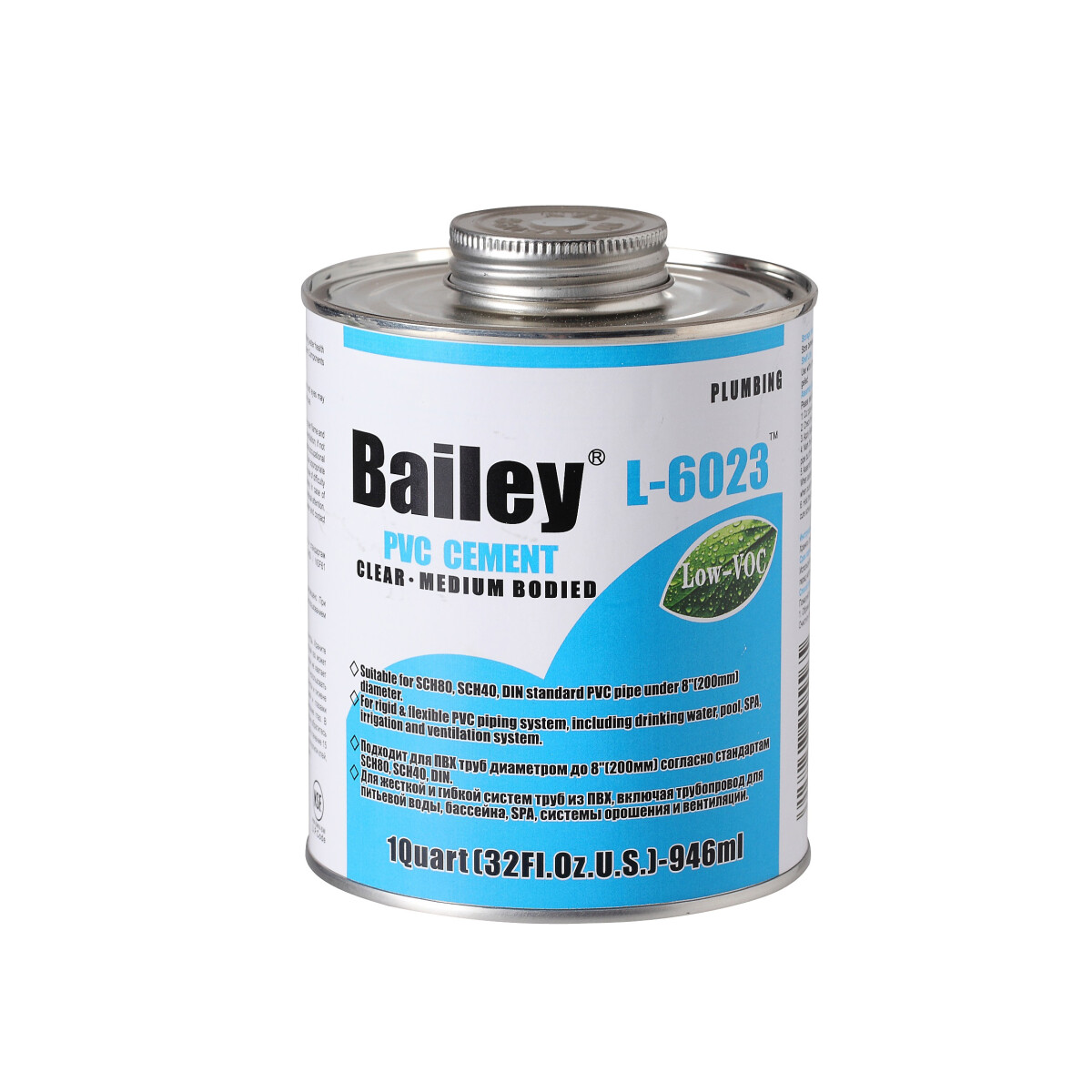 Клей для труб ПВХ Bailey L-6023 946мл
